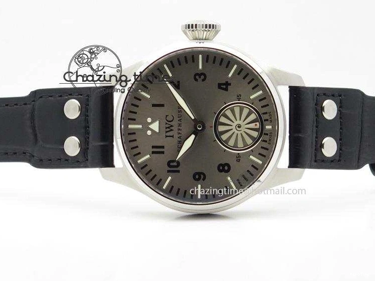 MIROTIME 0312 Compact Big Pilot “Markus Buhler” IW5003 Turbine V6F Best Edition Grey Dial On Leather Strap A 7314